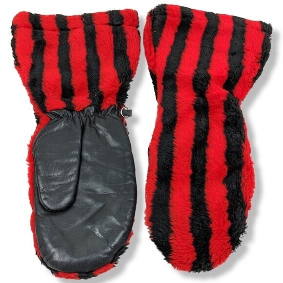 Vintage Retro WELLS LAMONT Faux Fur Gloves Size‎ Medium - Picture 1 of 6
